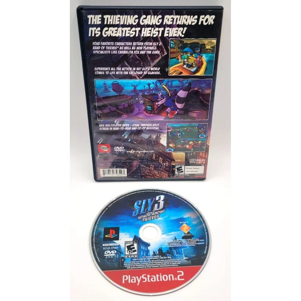 SLY 3 HONOR AMONG THIEVES PS2 GAME PLAYSTATION 2 GAME & CASE‎ GREATEST HITS
